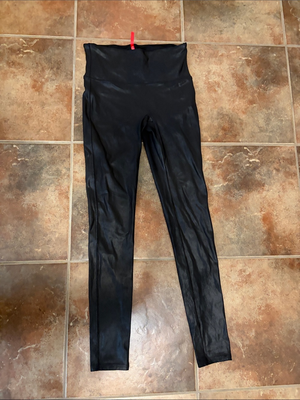 SPANX SZ MED leather legging